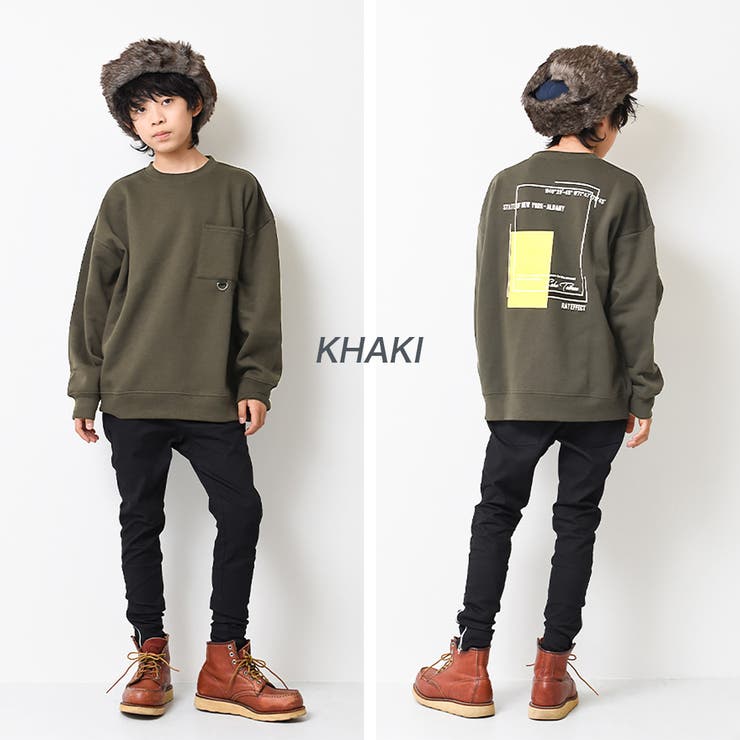 裏起毛ネオンプリントスーパービッグトレーナー スウェット トップス | 子ども服 SHUSHU | 詳細画像11 