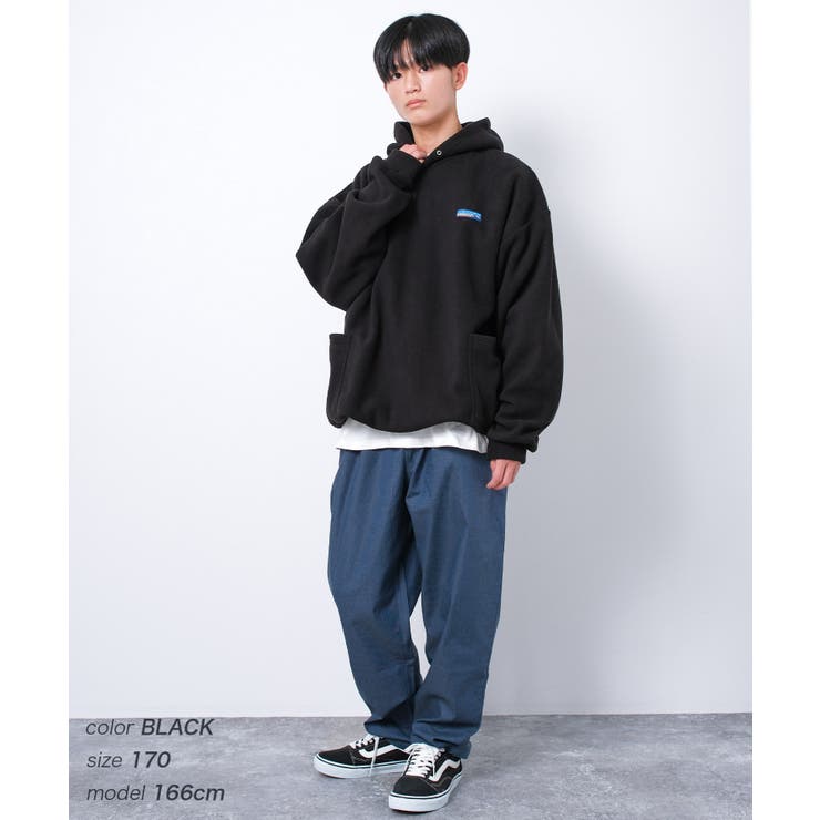 フリースサイドポケットフーディー パーカー ゆったり | 子ども服 SHUSHU | 詳細画像2 