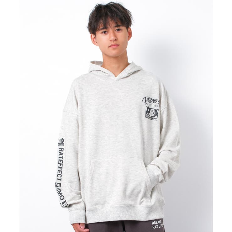 オートミール | MOVE SOULスーパーBIG裏毛フーディー パーカー | 子ども服 SHUSHU