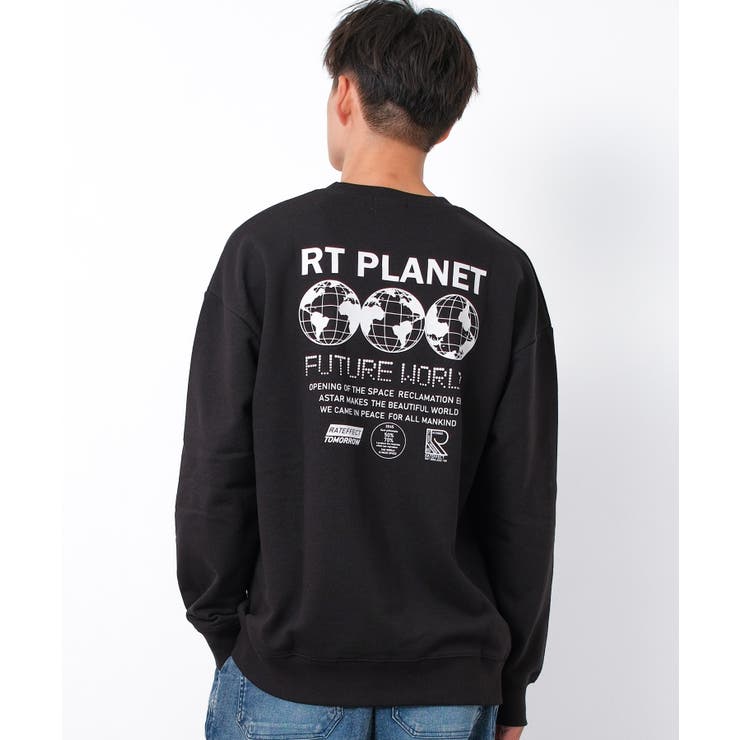 ブラック | RT PLANET裏毛トレーナー トップス | 子ども服 SHUSHU