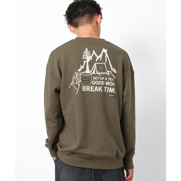 カーキ | BREAK TIME裏毛トレーナー トップス | 子ども服 SHUSHU