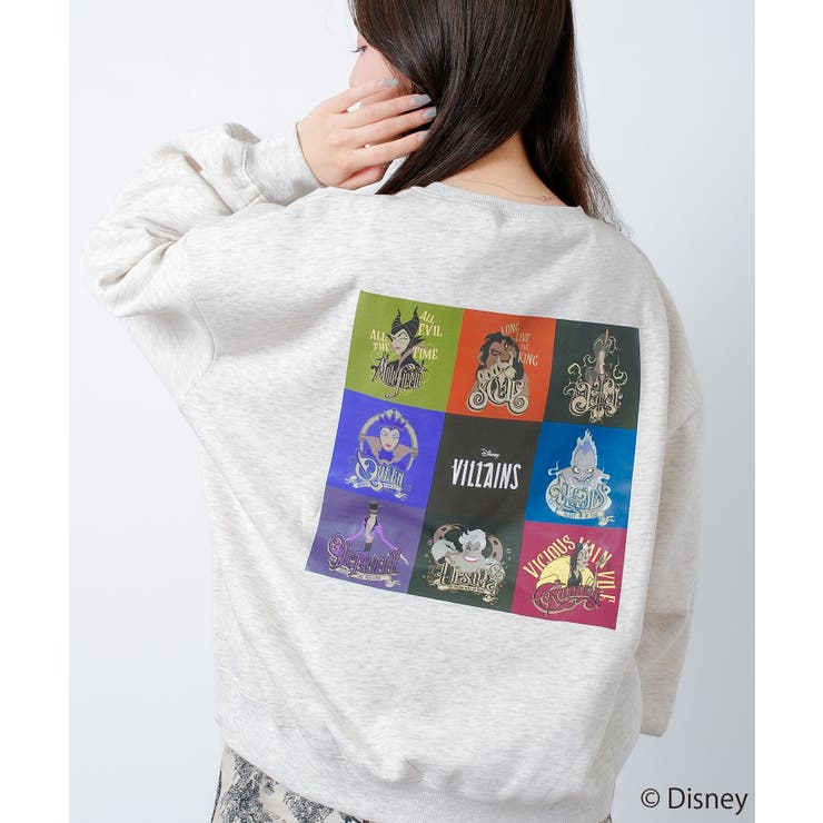 オートミール | ディズニー ヴィランズ キャラクターボックス裏起毛トレーナー | SHUSHU