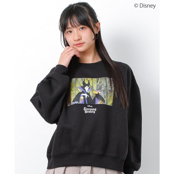 ブラックその他3マレフィセント | ディズニー ヴィランズ 裏起毛プリントトレーナー | 子ども服 SHUSHU