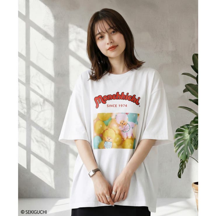 オフホワイト | モンチッチ プリントTシャツ Monchhichi | 子ども服 SHUSHU