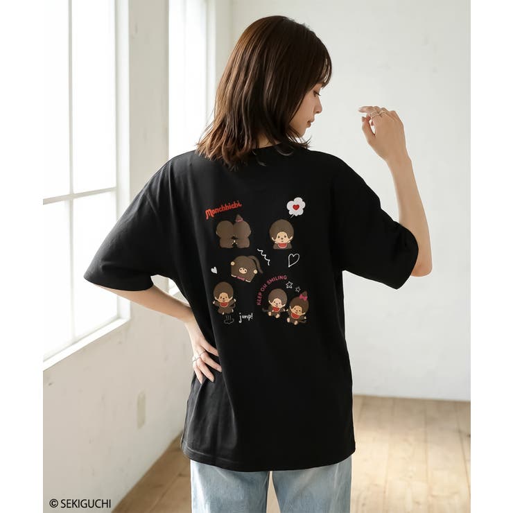 ブラック系3 | モンチッチ プリントTシャツ Monchhichi | 子ども服 SHUSHU