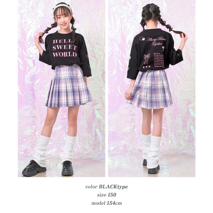 オーガンジーハート七分袖Tシャツ トップス ロンT | 子ども服 SHUSHU | 詳細画像6 