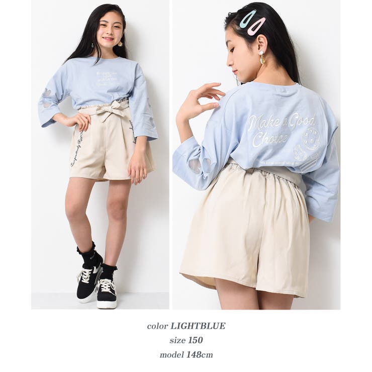 オーガンジーハート七分袖Tシャツ トップス ロンT | 子ども服 SHUSHU | 詳細画像11 