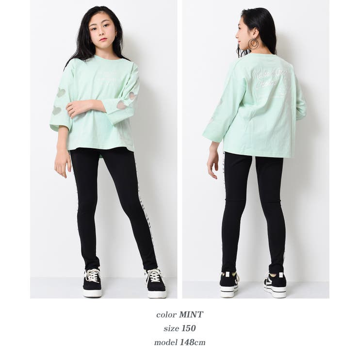 オーガンジーハート七分袖Tシャツ トップス ロンT | 子ども服 SHUSHU | 詳細画像12 