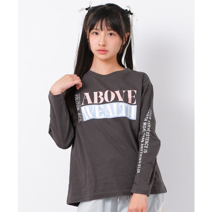 ラバーロゴプリントロングTシャツ トップス ロンT | 子ども服 SHUSHU | 詳細画像3 