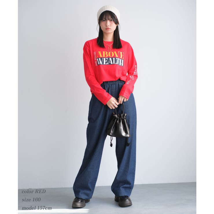 ラバーロゴプリントロングTシャツ トップス ロンT | 子ども服 SHUSHU | 詳細画像6 