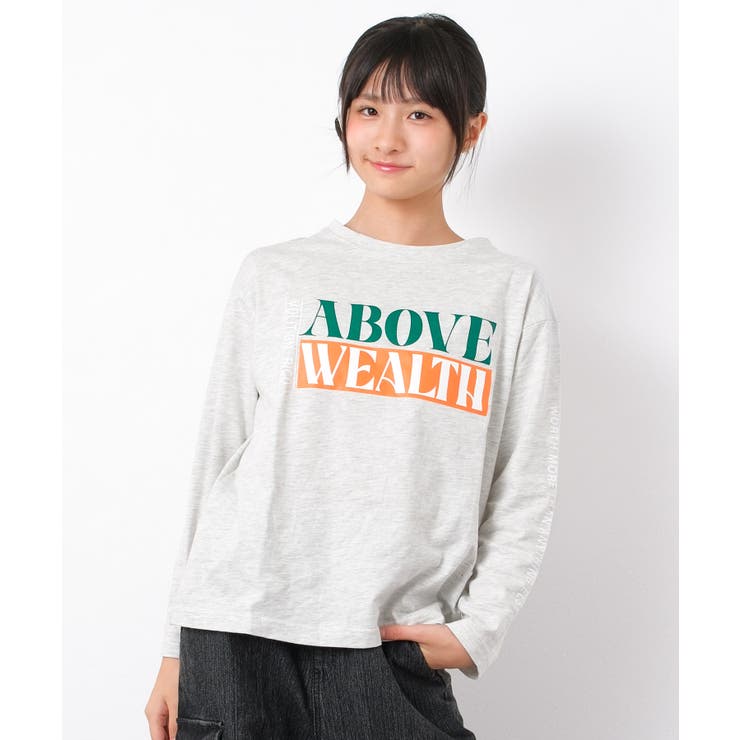 ラバーロゴプリントロングTシャツ トップス ロンT | 子ども服 SHUSHU | 詳細画像4 