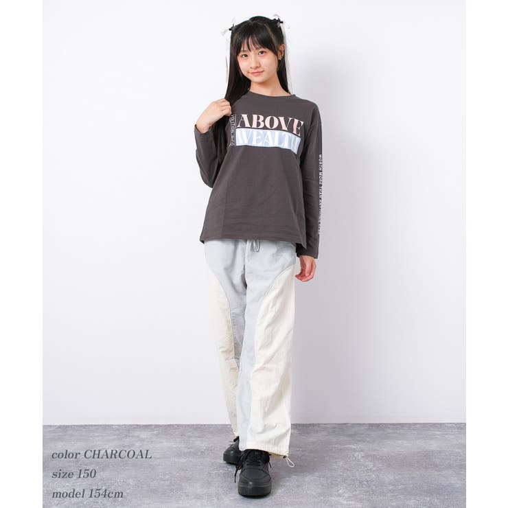 ラバーロゴプリントロングTシャツ トップス ロンT | 子ども服 SHUSHU | 詳細画像9 