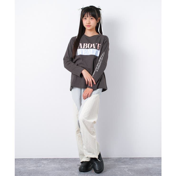 ラバーロゴプリントロングTシャツ トップス ロンT | 子ども服 SHUSHU | 詳細画像10 