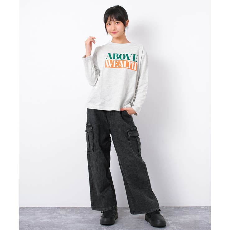 ラバーロゴプリントロングTシャツ トップス ロンT | 子ども服 SHUSHU | 詳細画像12 