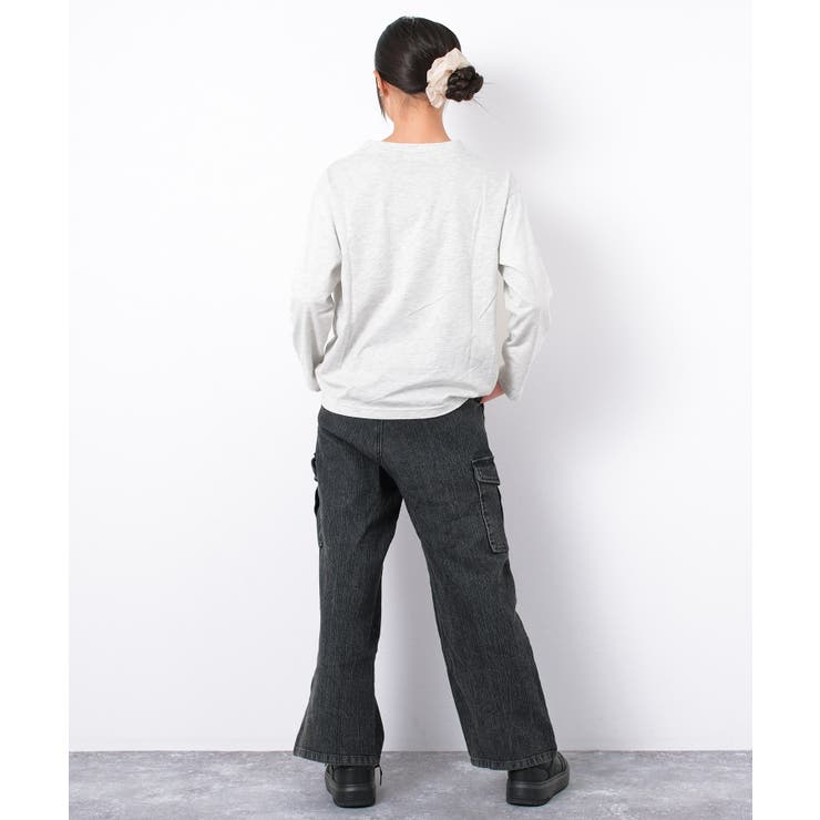 ラバーロゴプリントロングTシャツ トップス ロンT | 子ども服 SHUSHU | 詳細画像13 