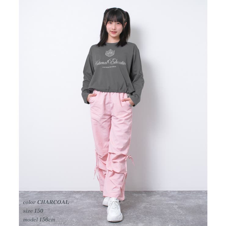 接触冷感裾ドロストロングTシャツ トップス ロンT | 子ども服 SHUSHU | 詳細画像8 