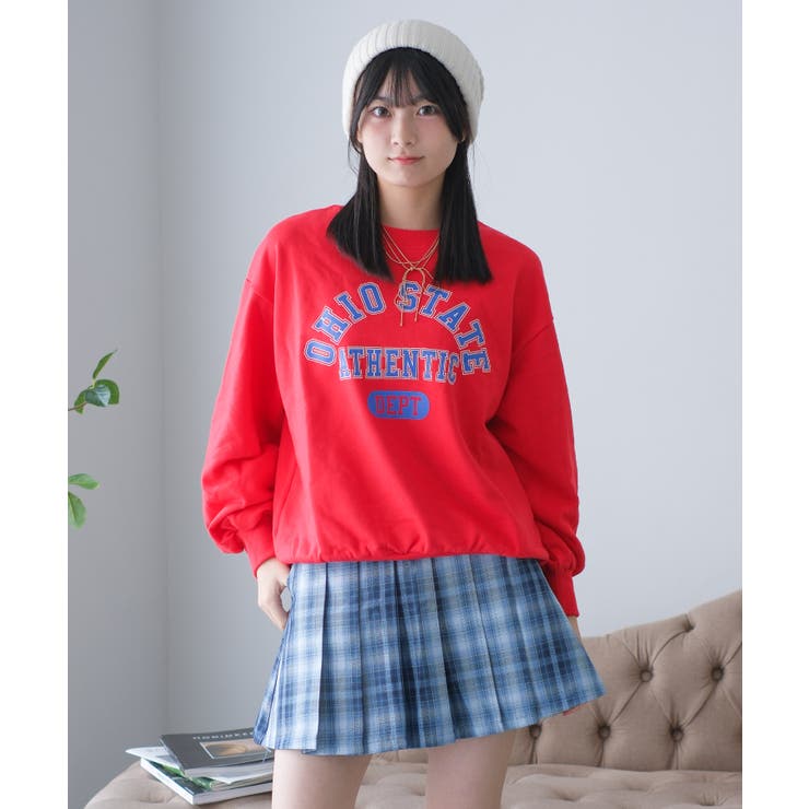 カレッジロゴプルオーバー トレーナー 裏毛 | 子ども服 SHUSHU | 詳細画像3 