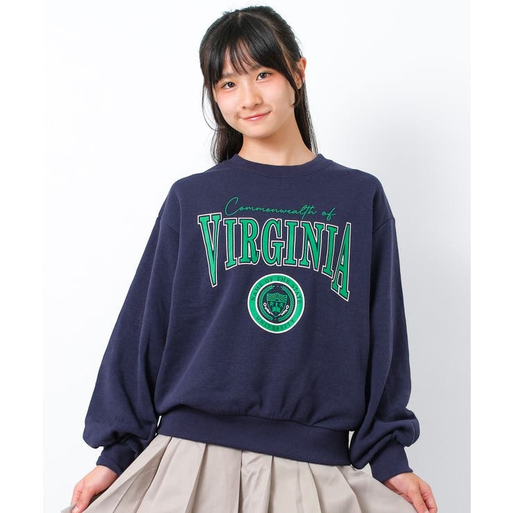 エンブレムロゴプリント裏起毛プルオーバー トップス あったか | 子ども服 SHUSHU | 詳細画像3 