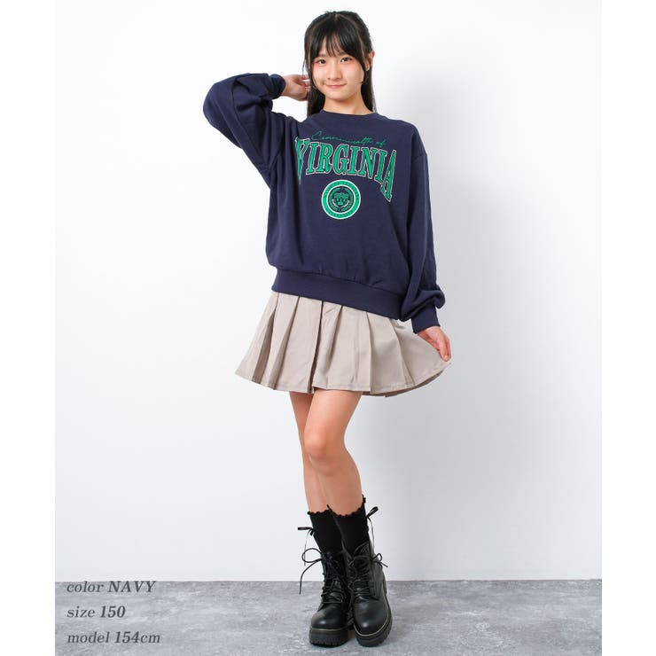 エンブレムロゴプリント裏起毛プルオーバー トップス あったか | 子ども服 SHUSHU | 詳細画像6 