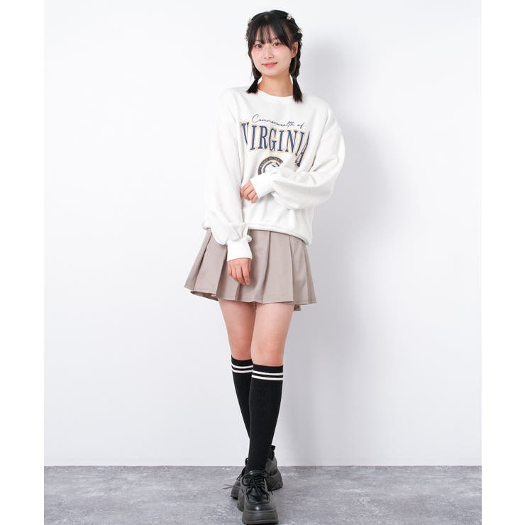 エンブレムロゴプリント裏起毛プルオーバー トップス あったか | 子ども服 SHUSHU | 詳細画像11 