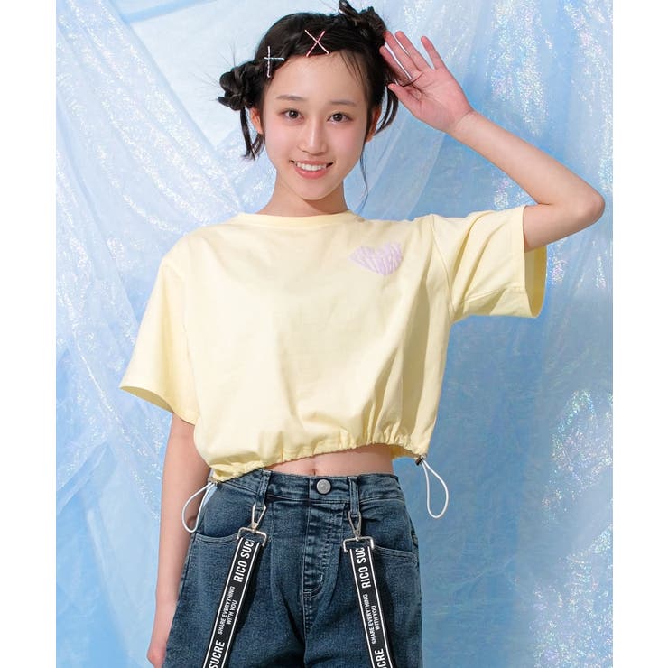 接触冷感裾ドロストTシャツ トップス 半袖 | 子ども服 SHUSHU | 詳細画像2 
