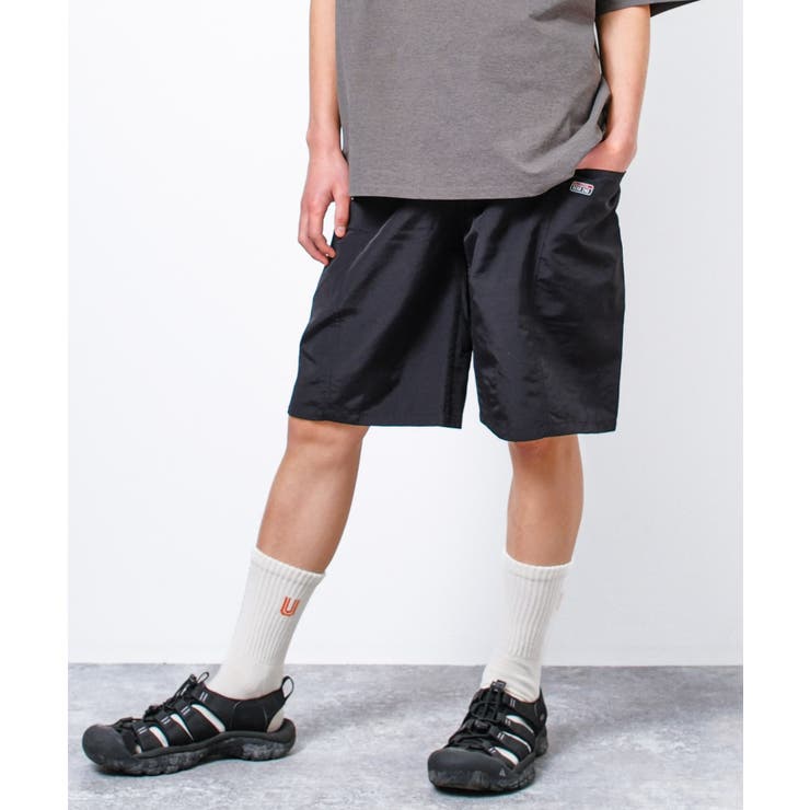 ブラック | 水陸両用ナイロンビッグポケットショートパンツ ボトムス 半ズボン | 子ども服 SHUSHU