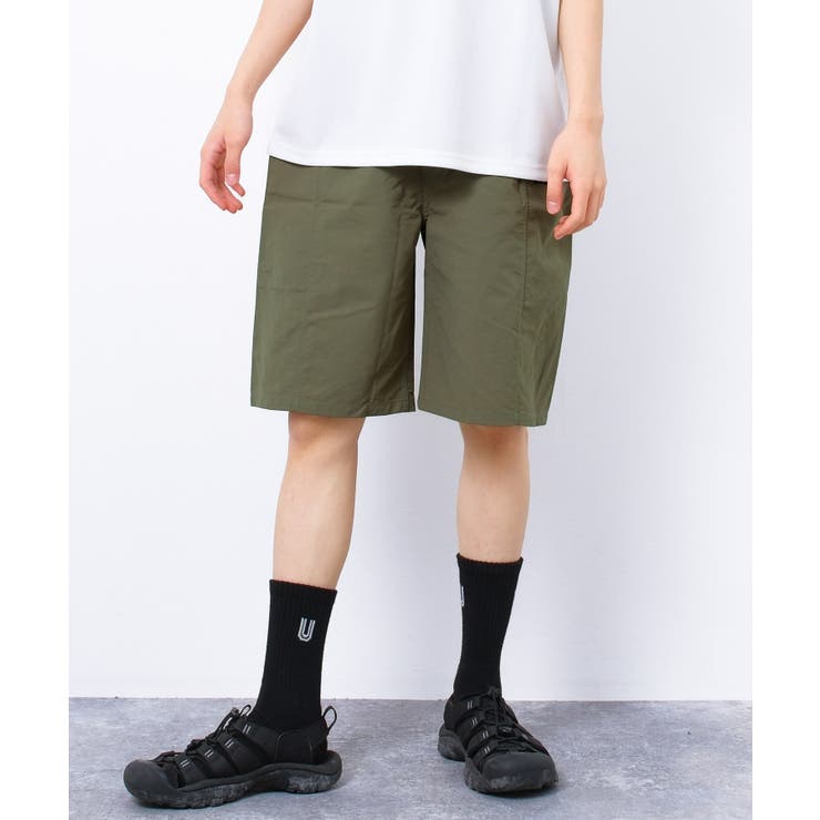 オリーブ | 水陸両用ナイロンビッグポケットショートパンツ ボトムス 半ズボン | 子ども服 SHUSHU