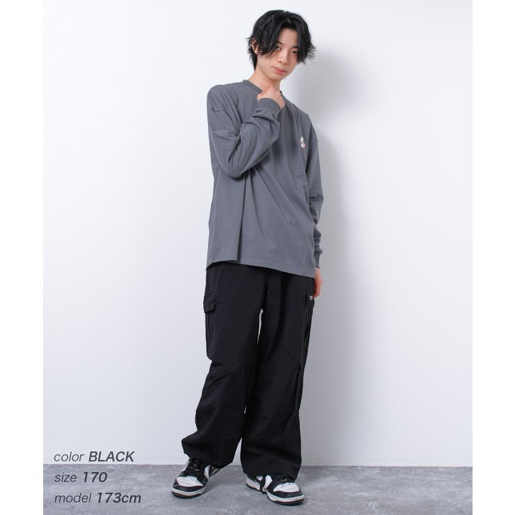 ナイロンワイドカーゴパンツ ボトムス 長ズボン | 子ども服 SHUSHU | 詳細画像5 