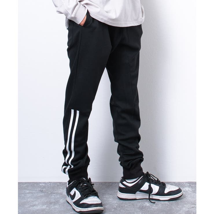 ブラック系その他 | カノコジャージ切替ラインパンツ ボトムス 長ズボン | 子ども服 SHUSHU