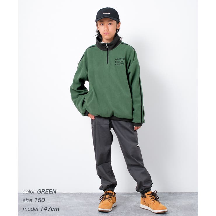フリースハーフジッププルオーバー トップス スウェット | 子ども服 SHUSHU | 詳細画像9 