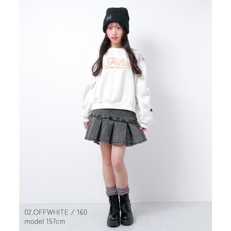 FILA ロゴアップリケ袖リボン裏起毛トレーナー トップス | 子ども服 SHUSHU | 詳細画像4 