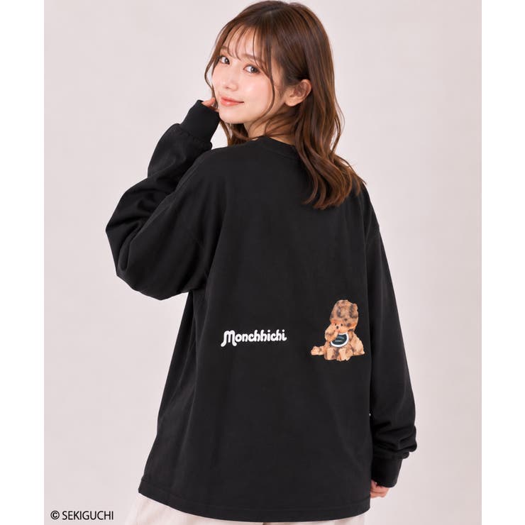 ブラック系2 | モンチッチ プリントロングTシャツ Monchhichi | 子ども服 SHUSHU