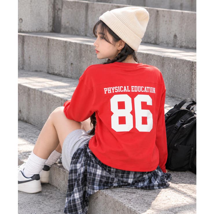 ナンバリングプリントロングTシャツ トップス ロンT | 子ども服 SHUSHU | 詳細画像3 