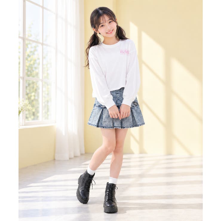接触冷感ワイド短丈ロングTシャツ トップス ロンT | 子ども服 SHUSHU | 詳細画像14 