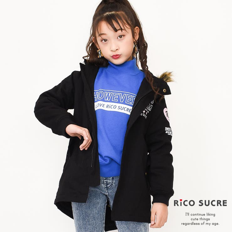 ワッペン付きモッズコート ファー ジャケット[品番：SHUK0000752