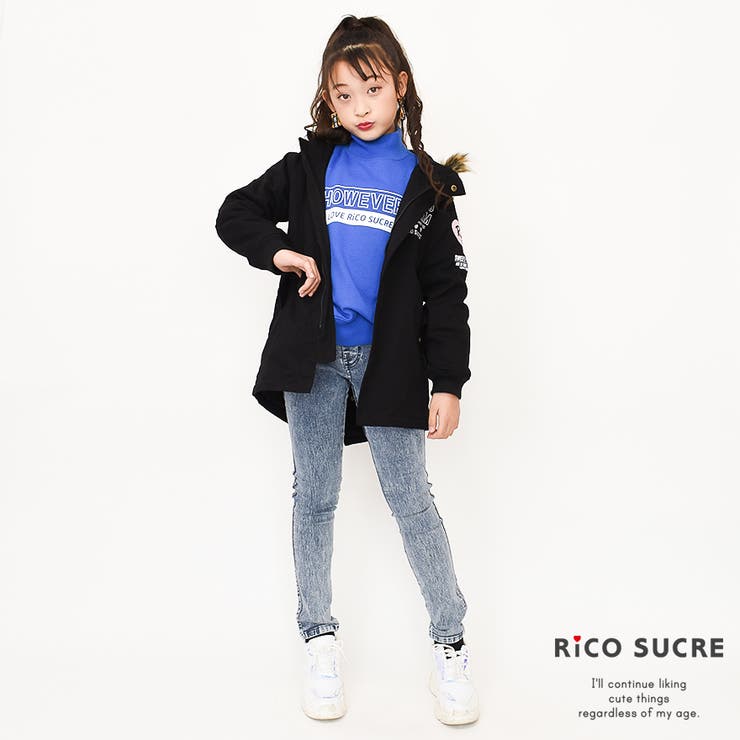 ワッペン付きモッズコート ファー ジャケット[品番：SHUK0000752