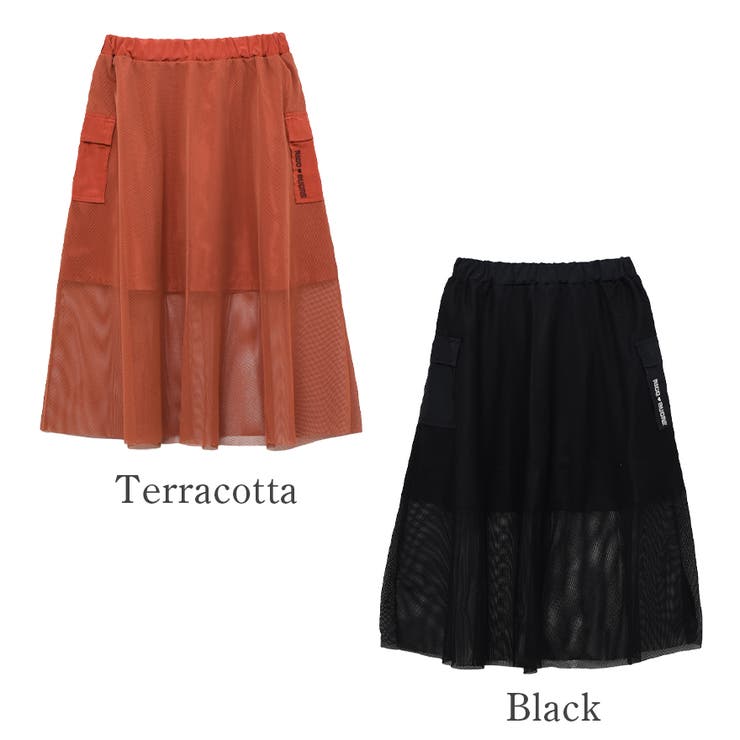 カーゴメッシュロングスカート 子供服 女の子 | 子ども服 SHUSHU | 詳細画像7 