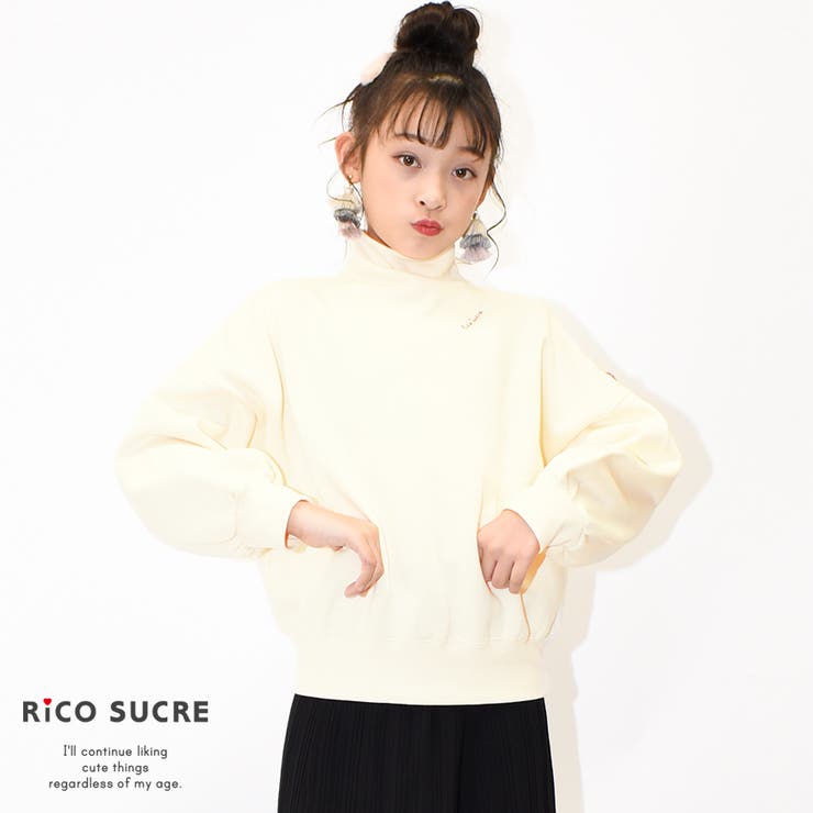 裏起毛シンプルハイネックトレーナー スウェット 長袖[品番
