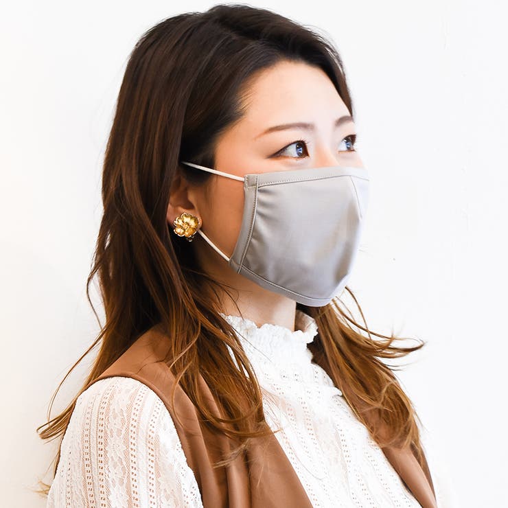グレー | 接触冷感洗えるマスク1パック3枚入りセット 在庫あり 立体 | 子ども服 SHUSHU