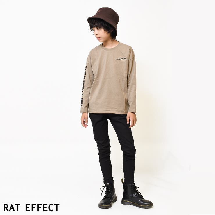 袖ロゴプリントロングTシャツ トップス カットソー | 子ども服 SHUSHU | 詳細画像5 