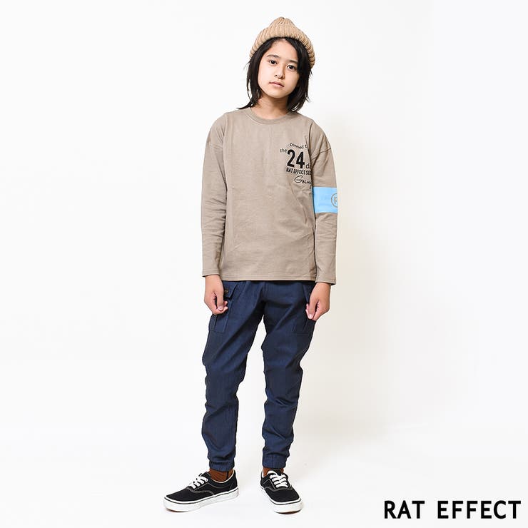 腕章＆バックプリントロングTシャツ トップス カットソー | 子ども服 SHUSHU | 詳細画像2 