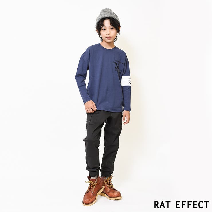 腕章＆バックプリントロングTシャツ トップス カットソー | 子ども服 SHUSHU | 詳細画像6 