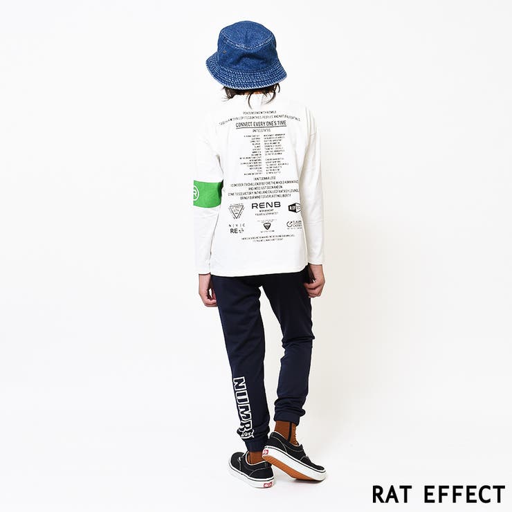 腕章＆バックプリントロングTシャツ トップス カットソー | 子ども服 SHUSHU | 詳細画像11 