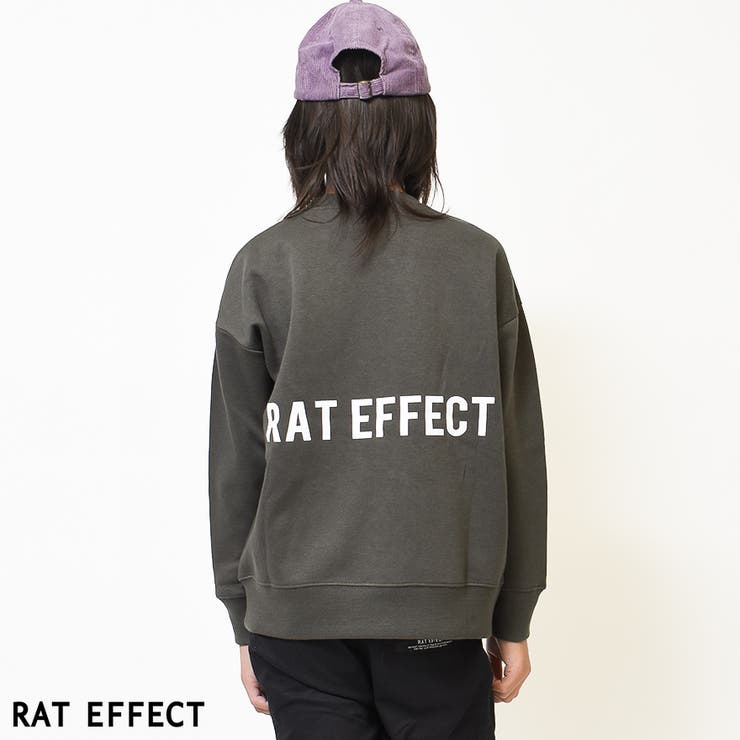 チャコール | 裏起毛バックプリントビッグトレーナー スウェット 長袖 | 子ども服 SHUSHU