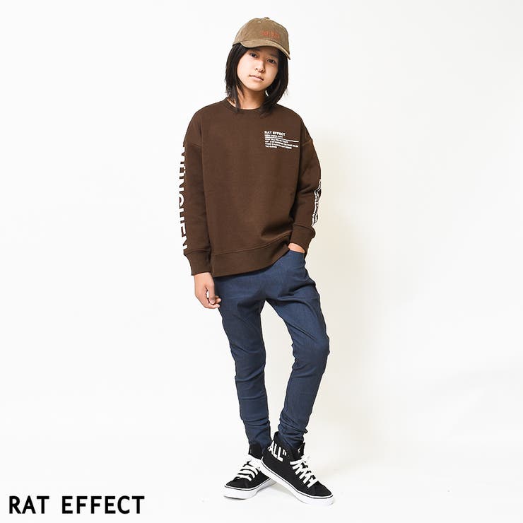 裏起毛袖プリントビッグトレーナー スウェット 長袖 | 子ども服 SHUSHU | 詳細画像9 