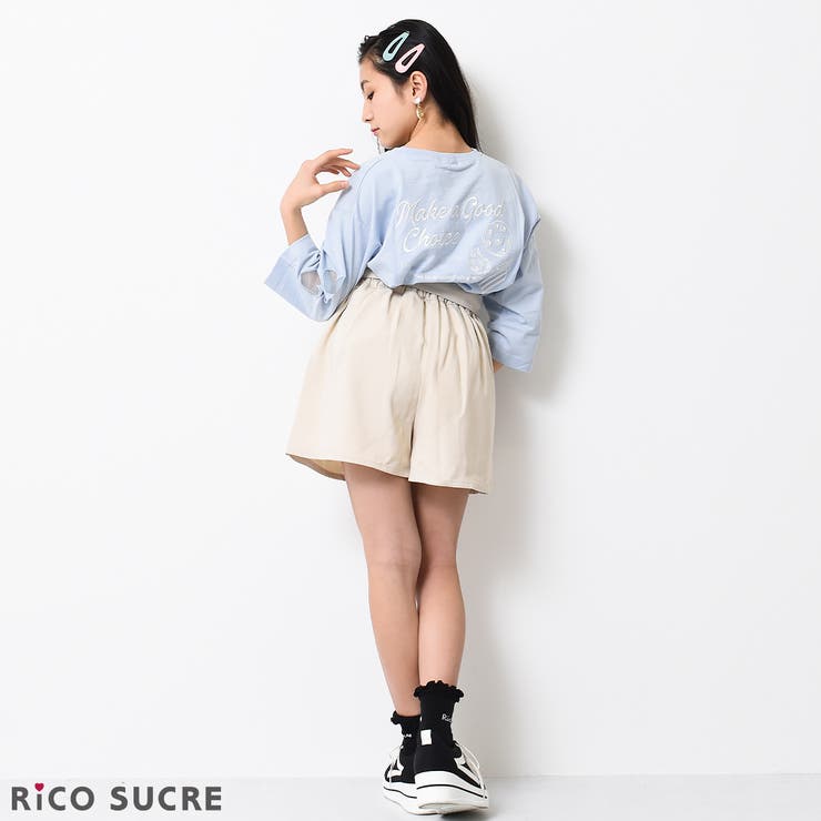 オーガンジーハート七分袖Tシャツ トップス ロンT | 子ども服 SHUSHU | 詳細画像4 