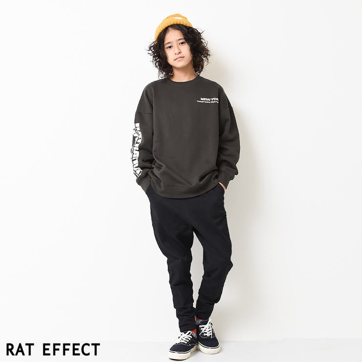 裏起毛袖プリントスーパービッグトレーナー スウェット トップス | 子ども服 SHUSHU | 詳細画像7 