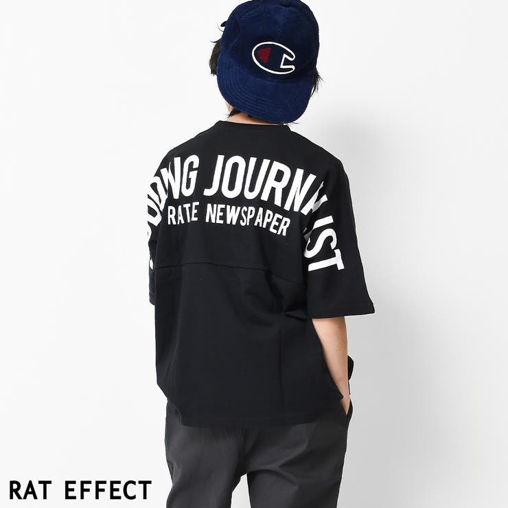 ブラック | ドルマンスリーブバックロゴTシャツ トップス カットソー | 子ども服 SHUSHU