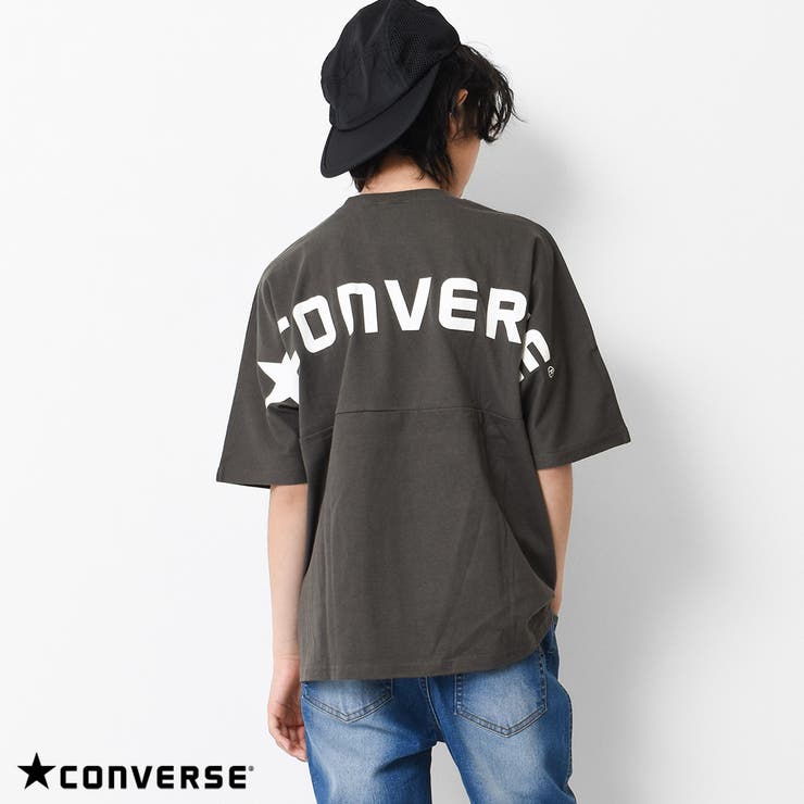 チャコール | CONVERSE 別注ドルマンスリーブバックロゴTシャツ カットソー | 子ども服 SHUSHU