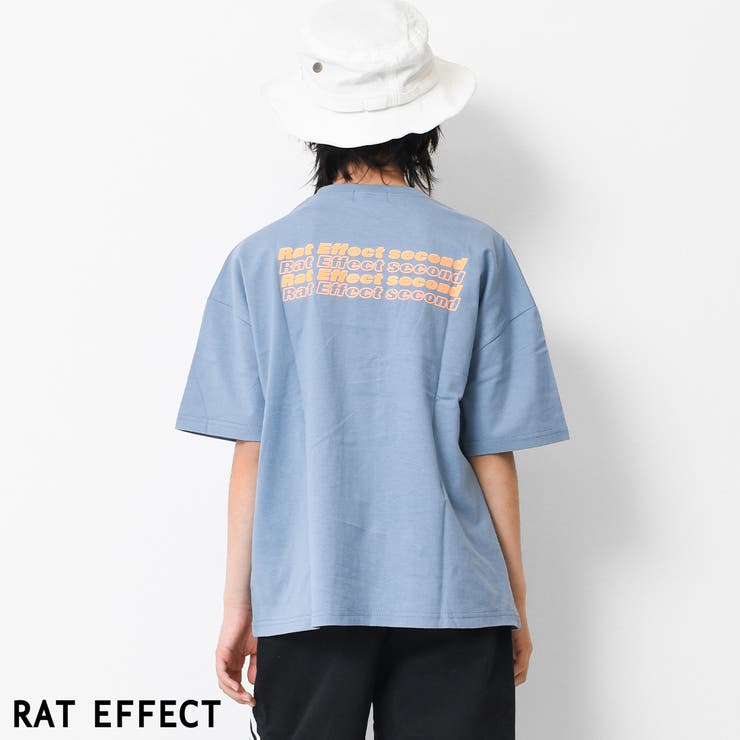 ライトブルー | バックネオンロゴプリントビッグTシャツ トップス カットソー | 子ども服 SHUSHU